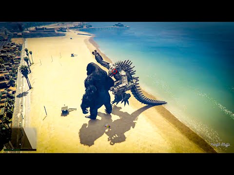 King Kong vs Mechagodzilla - GTA 5 King Kong mod - CocoBibu